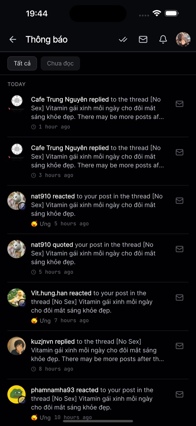 Màn hình thông báo